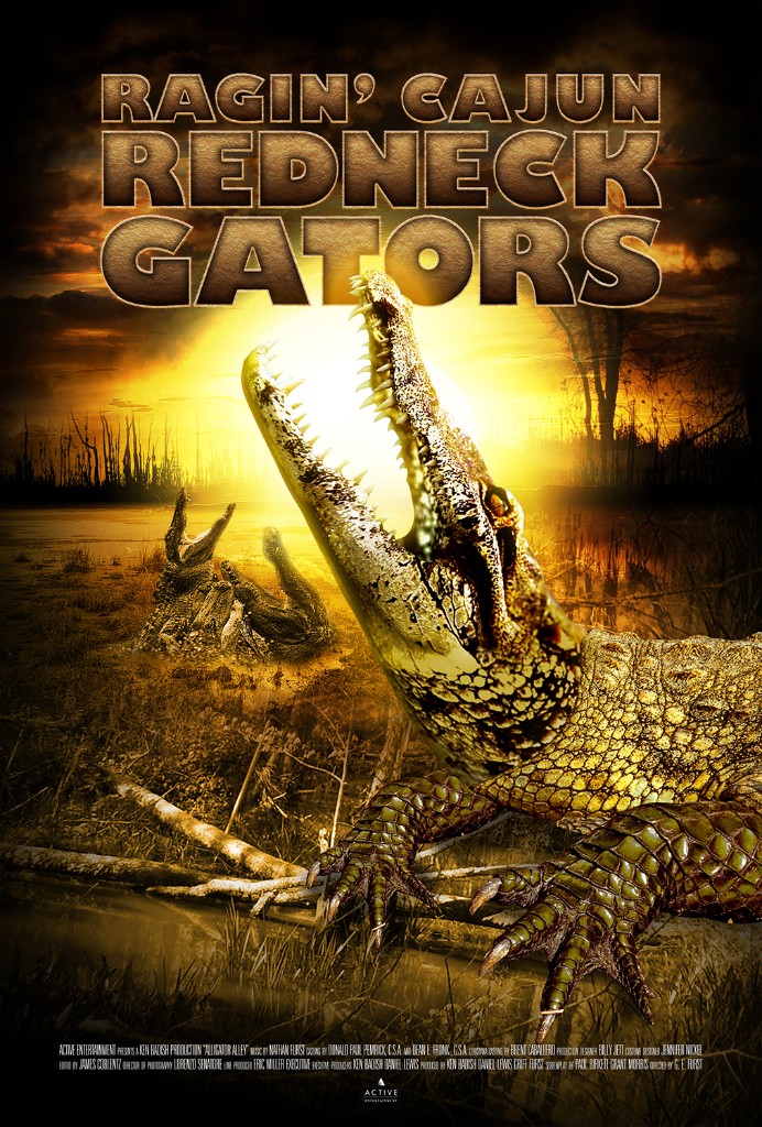 Ragin Cajun Redneck Gators Movie Poster entertainment graphic design artist